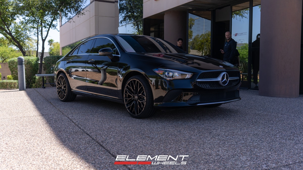 20 Inch Lexani Aries in Full Gloss Black on a 2022 Mercedes Benz CLA250