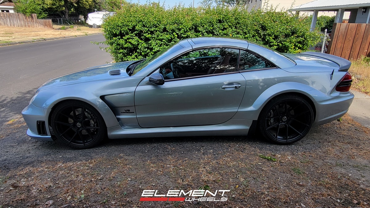 20x9 | 20x12 Staggered Ferrada Forge-8 FR8 Matte Black (Rotary Forged) on 2003-2012 Mercedes Benz SL Class
