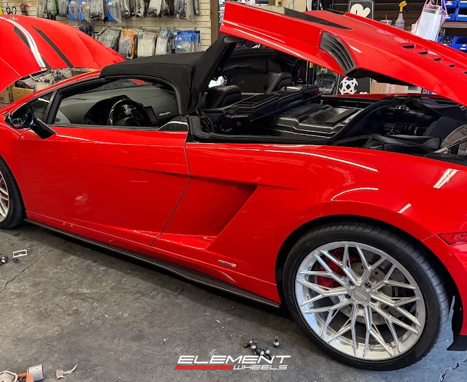 19x8.5 | 19x11 Staggered Variant Maxim Raw Milled (Full Forged) on 2004-2014 Lamborghini Gallardo