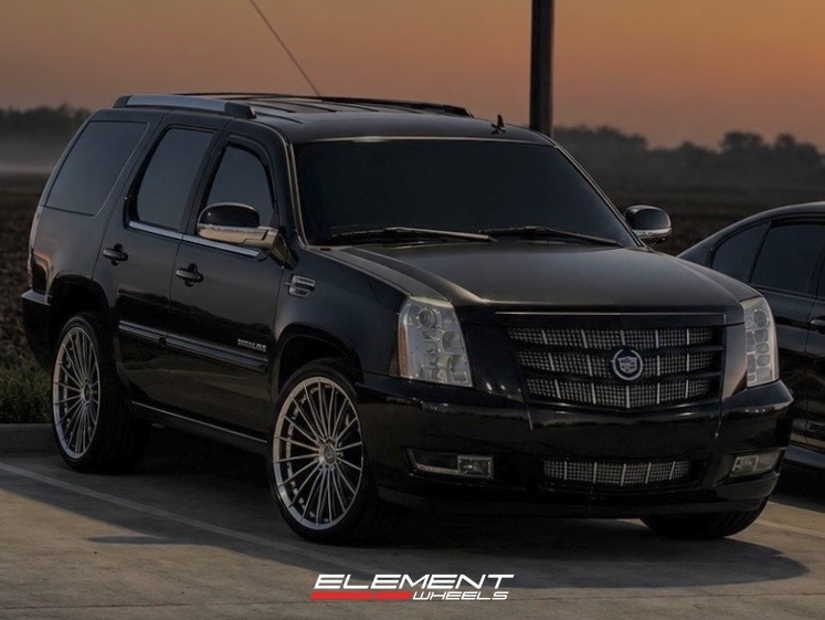24x10 Vossen HFX-4 Hyper Gunmetal (Hybrid Forged) on 2007-2014 Cadillac Escalade