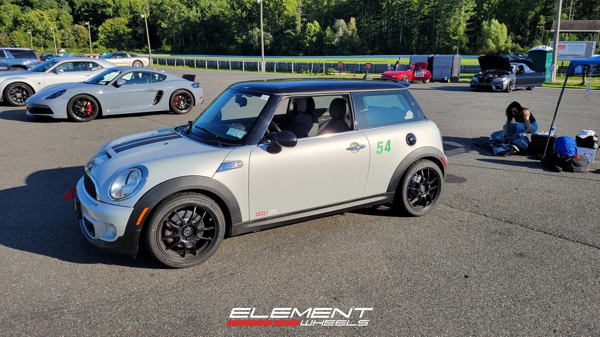 17x7 Enkei PF01 Matte Black on 2007-2015 Mini Cooper Coupe/Convertible