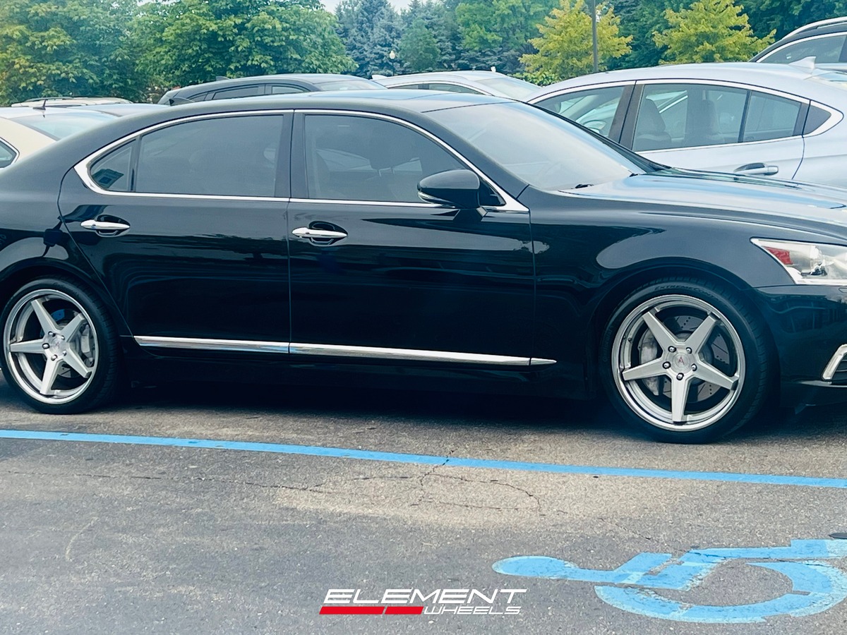 20x9 Ferrada FR3 Machine Silver w/ Chrome Lip on 2007-2017 Lexus LS