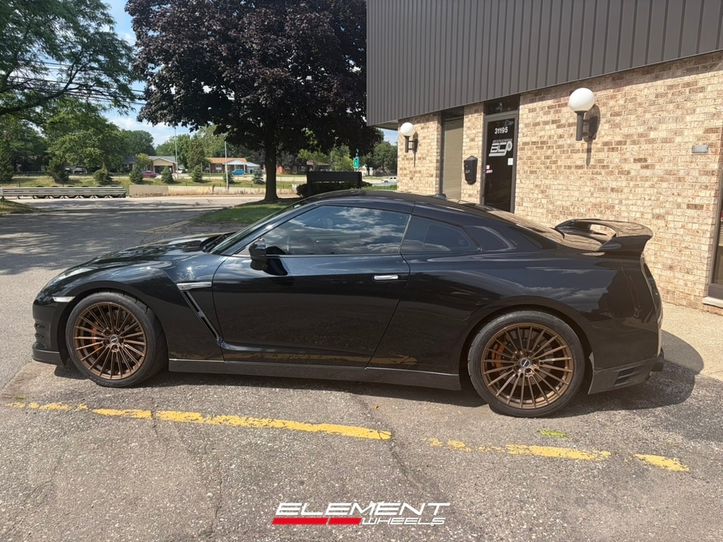 20x10.5 | 20x12 Staggered Element Forged MS-1 Gloss Bronze (Full Forged) on 2009-2024 Nissan GT-R