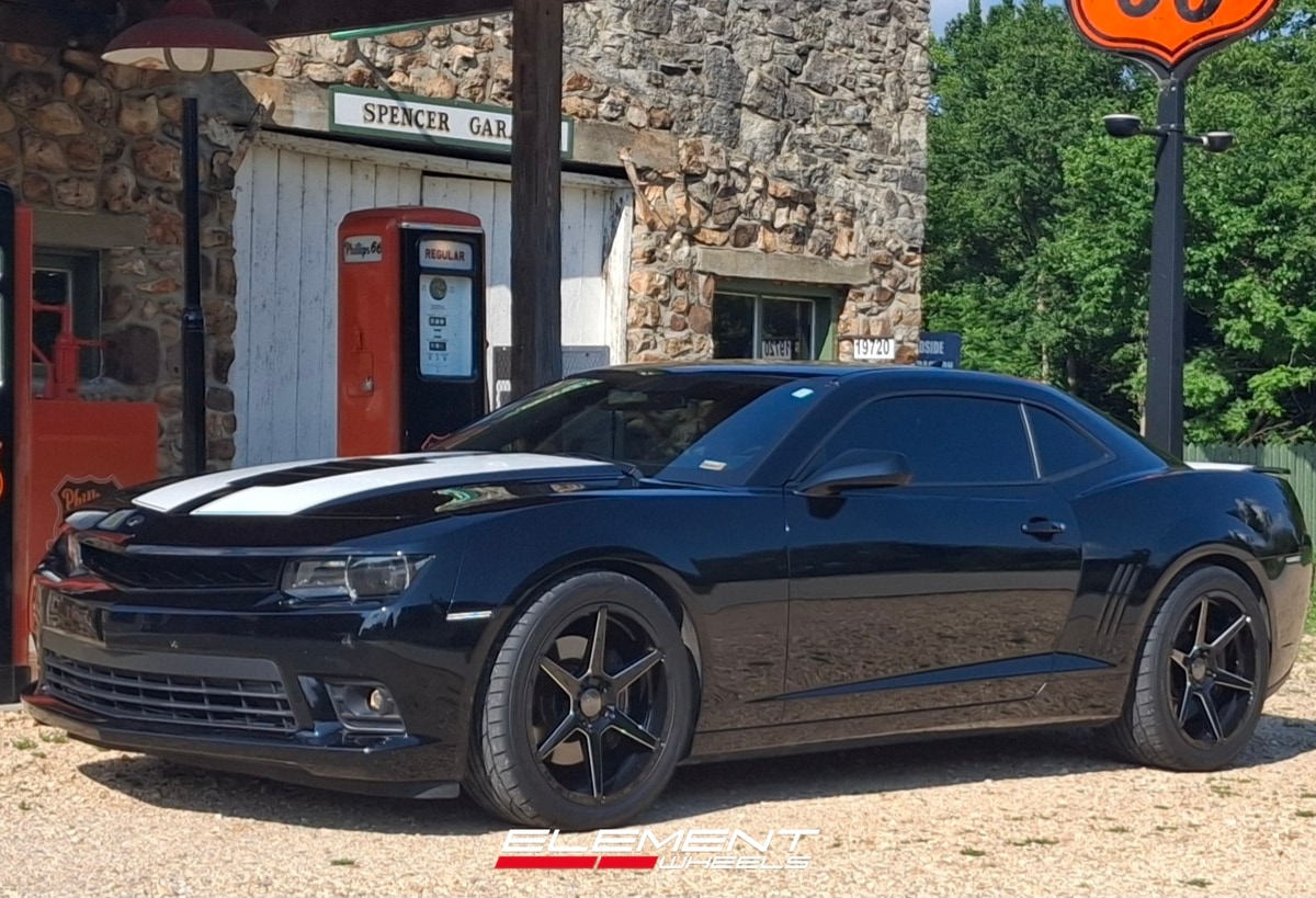 20x9 | 20x11 Staggered Ace Alloy AFF06 Gloss Black Milled (Flow Formed)  on 2010-2015 Chevrolet Camaro
