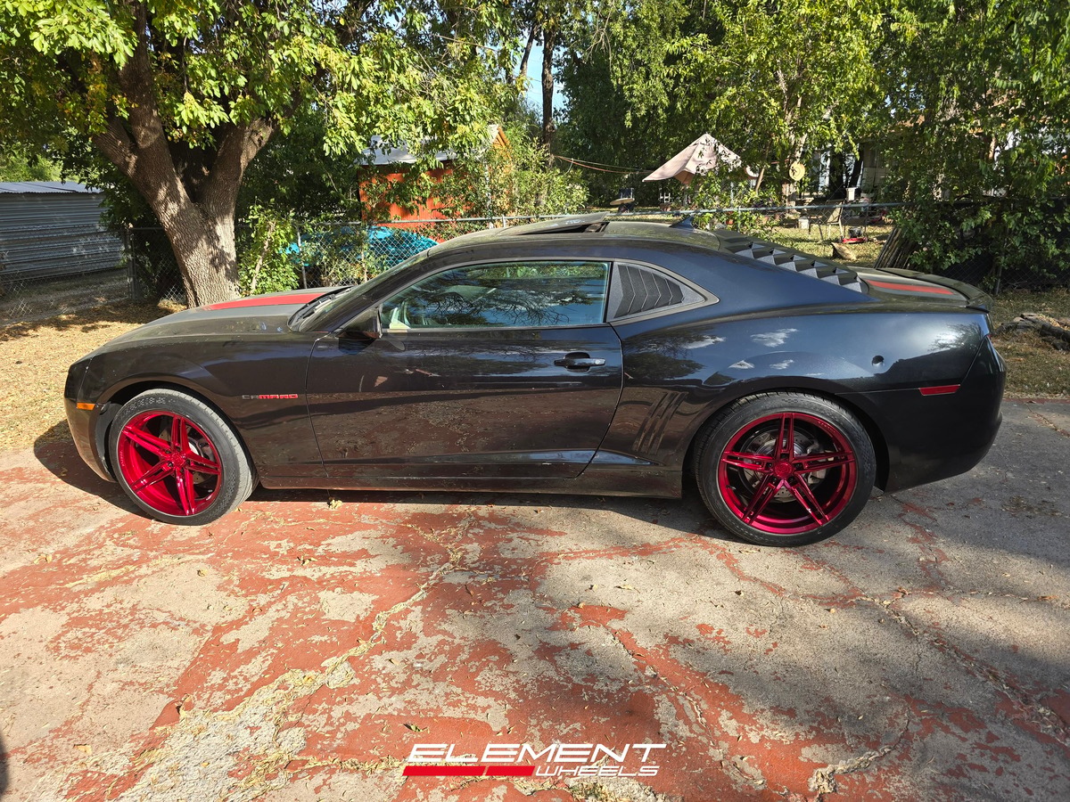 20x10 Rohana RFX15 Gloss Red (Cross Forged) on 2010-2015 Chevrolet Camaro