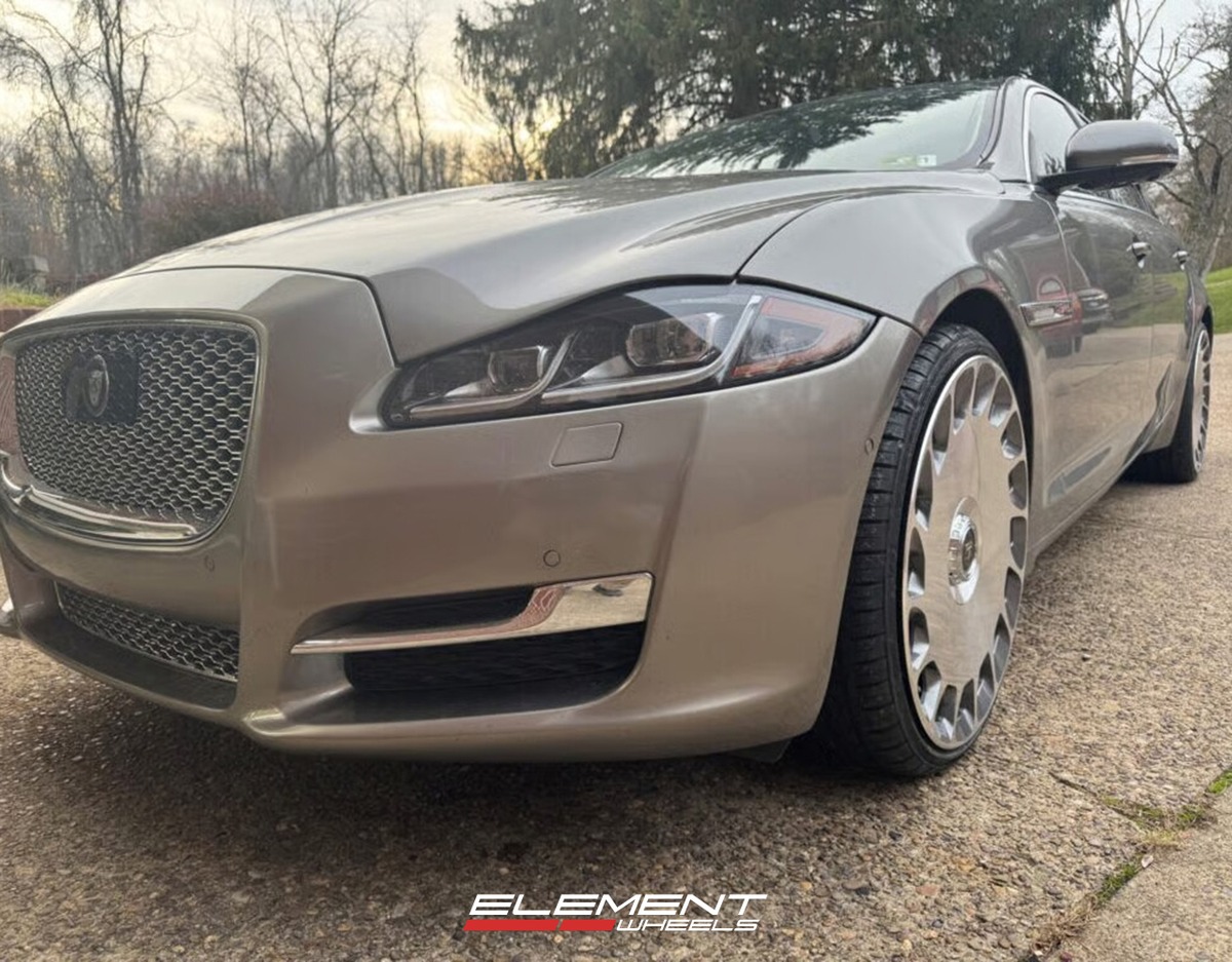 22x9 | 22x10.5 Staggered Asanti ABL-45 Gloss Platinum Machined  on 2010-2019 Jaguar XJ
