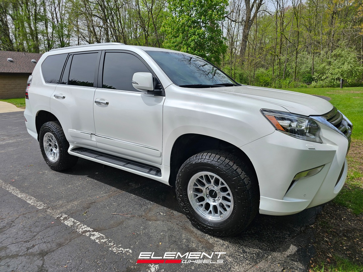 17x8.5 Mamba Off-Road M28 Silver Machined (Flow Formed) on 2010-2023 Lexus GX