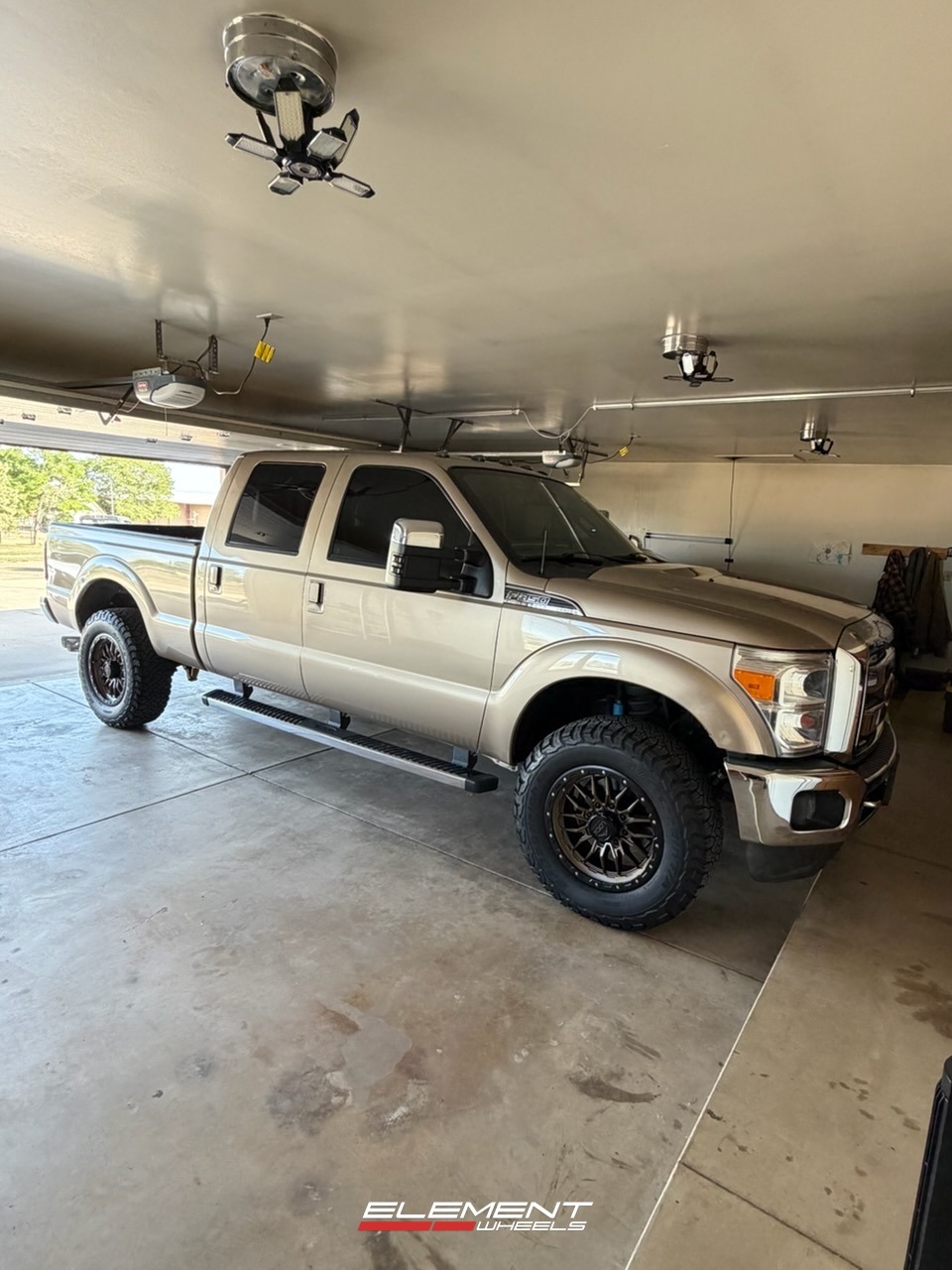 20x9 Lock Off-Road Krawler Matte Bronze w/ Matte Black Ring on 2011-2016 Ford F-250/350