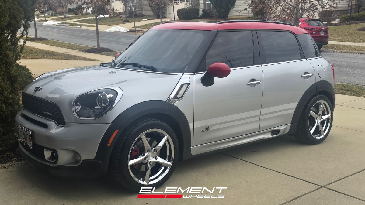 18x8 MKW M120 Chrome on 2011-2016 Mini Countryman/Paceman
