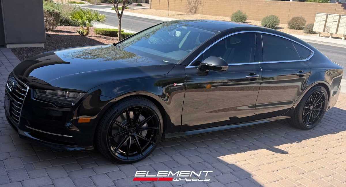 20x10.5 Vossen HFX-2 Gloss Black (Hybrid Forged) on 2011-2018 Audi A7