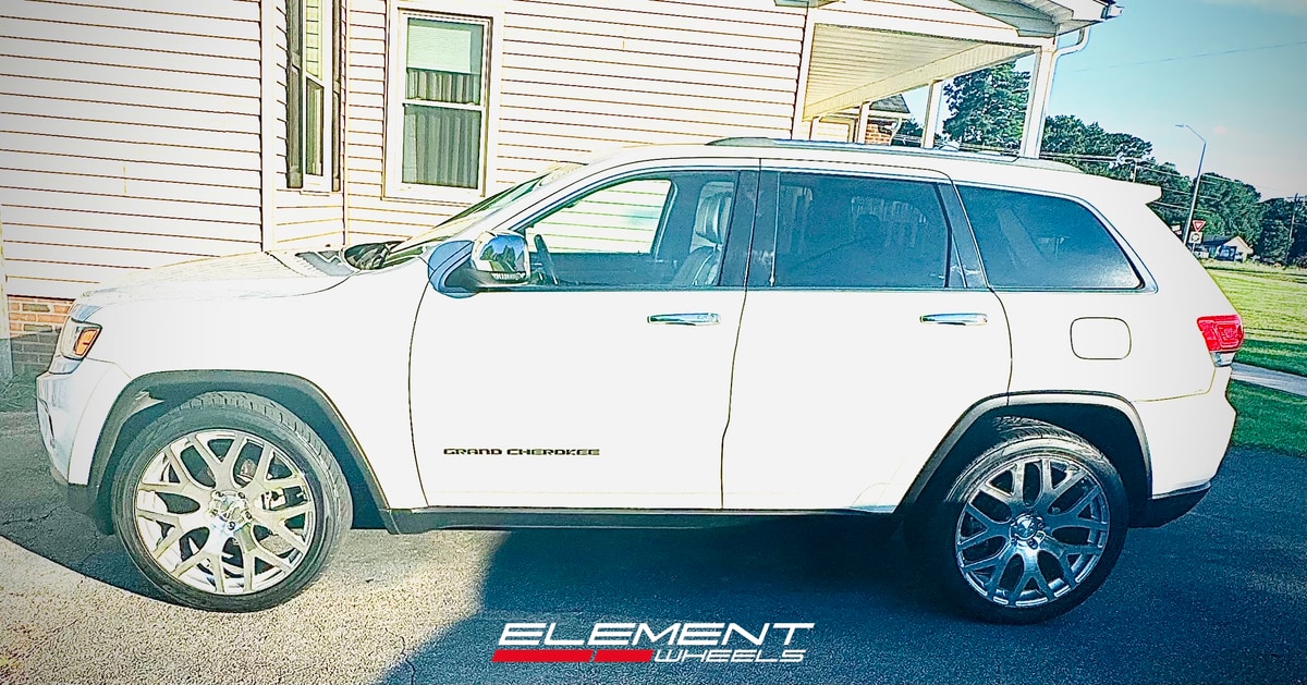 22x10 Ace Alloy AFF07 Liquid Silver w/ Mirror Machined Face (Flow Formed) on 2011-2021 Jeep Grand Cherokee