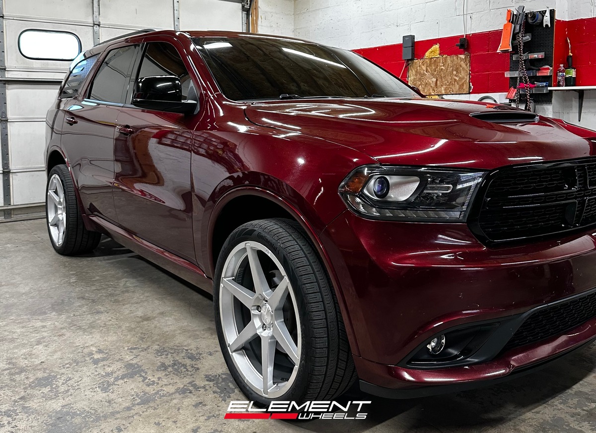 22x9.5 Ace Alloy AFF06 Liquid Silver Machined Lip (Flow Formed)  on 2011-2025 Dodge Durango