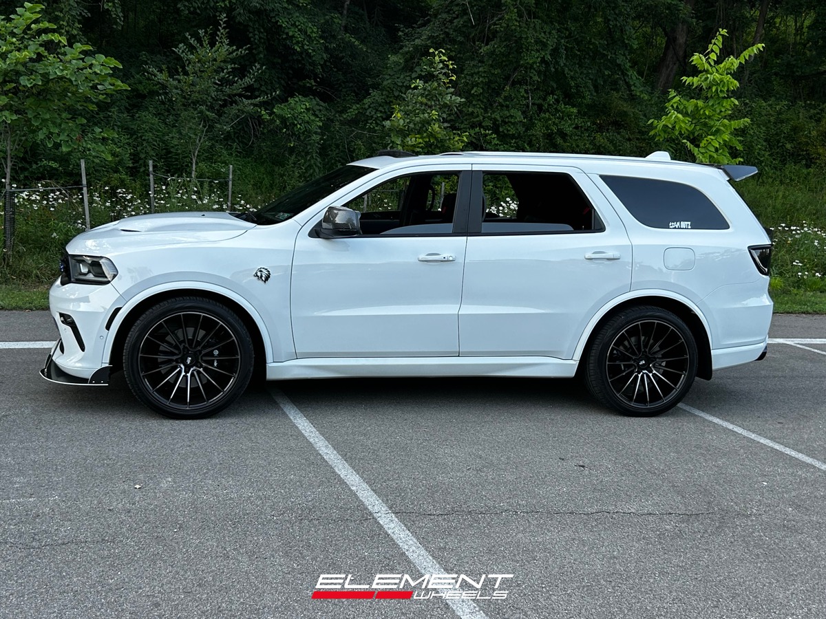 22x10.5 Savini Black Di Forza BM16 Gloss Black w/ Double Dark Tint  on 2011-2025 Dodge Durango