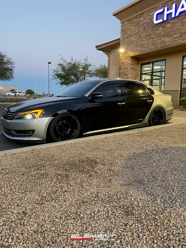 18x8 Enkei Triumph Gloss Black on 2012-2019 Volkswagen Passat