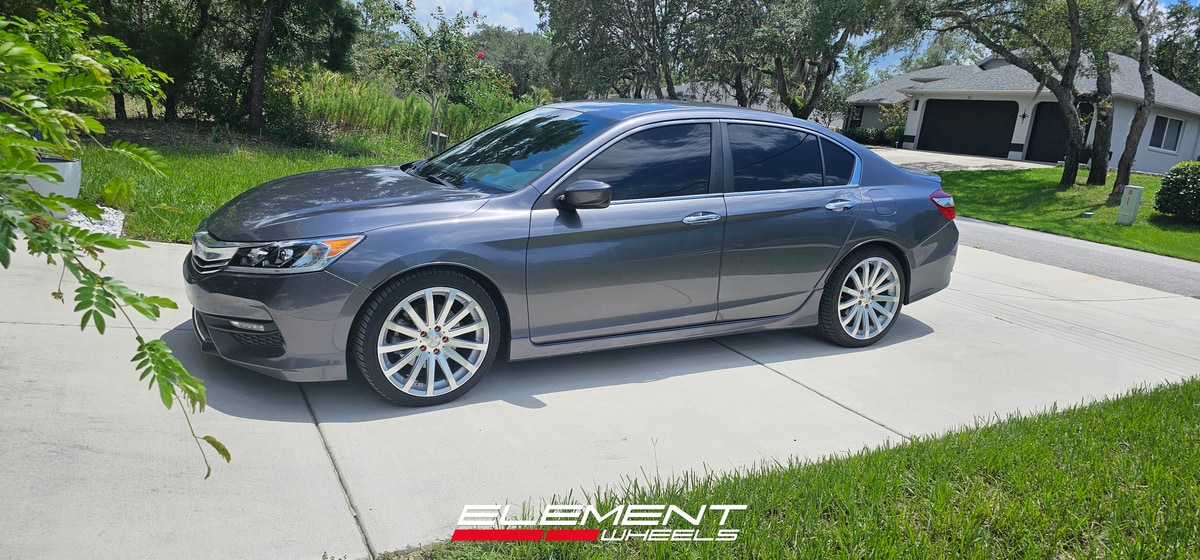19x8.5 MRR HR9 Silver Machined Face on 2013-2017 Honda Accord