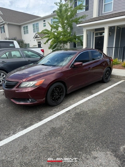 17x8 Konig Dekagram Semi-Matte Black (Flow Formed) on 2013-2018 Acura ILX