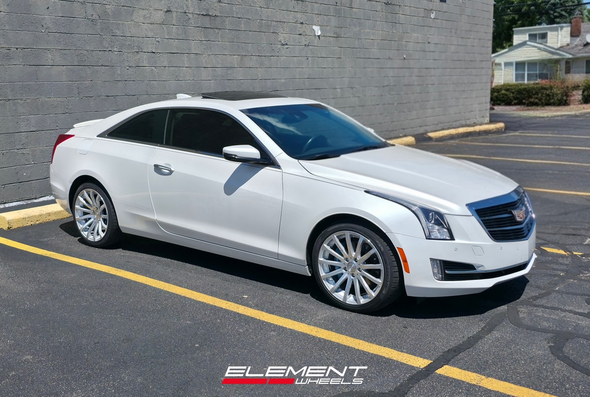 18x8.5 | 18x9.5 Staggered MRR HR9 Silver Machined Face on 2013-2019 Cadillac ATS Coupe