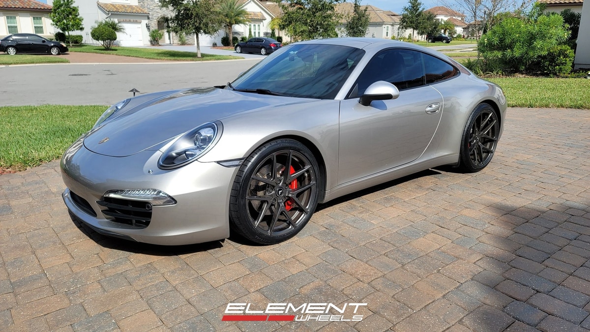 20x9 | 20x11.5 Staggered on 2013-2019 Porsche 911 Carrera 991 Base/S