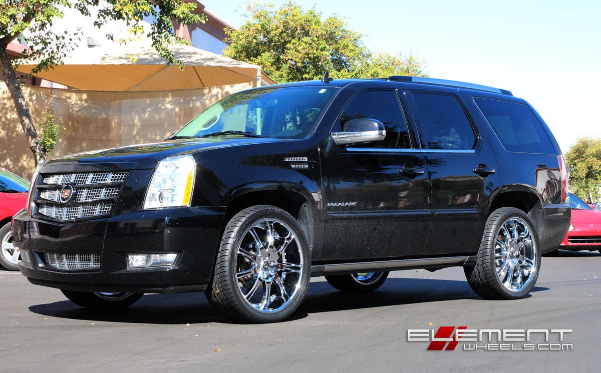 24x10 Lexani LX9 Chrome on 2013 Cadillac Escalade w/ Specs