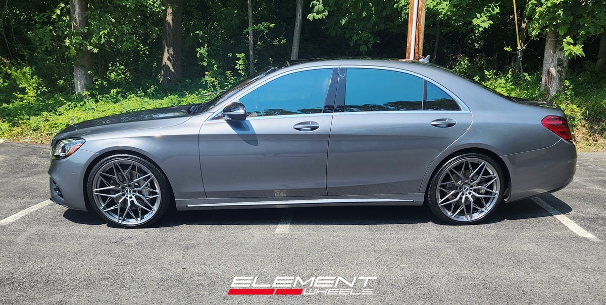22x9 Element Forged ME-5 Satin Gunmetal (Full Forged) on 2014-2020 Mercedes Benz S Class Sedan