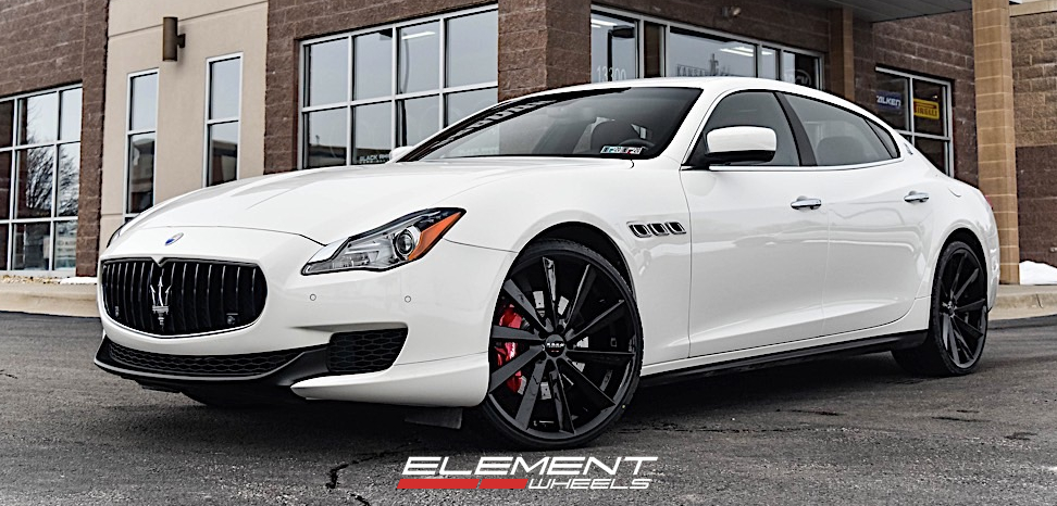 22x9 | 22x10.5 Staggered Koko Kuture Kapan Gloss Black on 2014-2025 Maserati Quattroporte