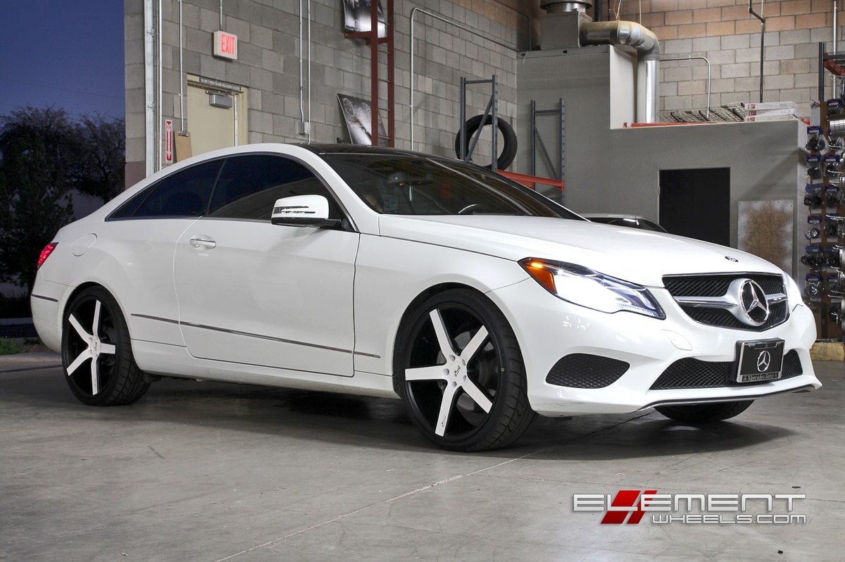 Niche Milan Black/Machined Wheels on 2014 Mercedes E350 Coupe w/ Specs