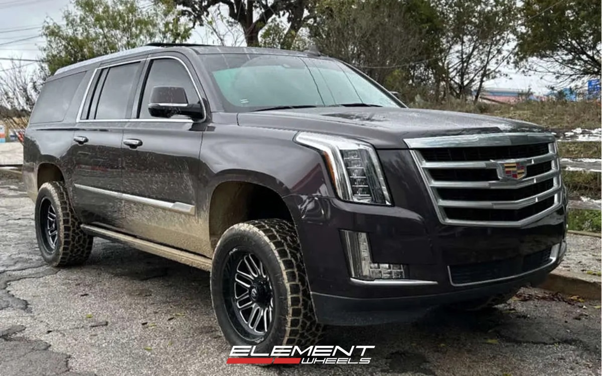20x10 Fuel Off-Road Ignite Gloss Black Milled D662 on 2015-2020 Cadillac Escalade