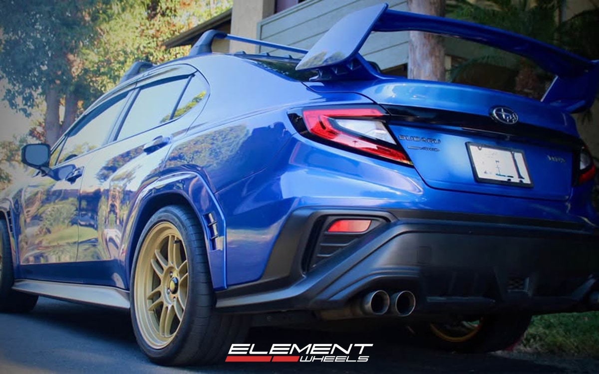 18x9.5 Enkei RPF1 Gold (NO CAP) on 2015-2021 Subaru WRX