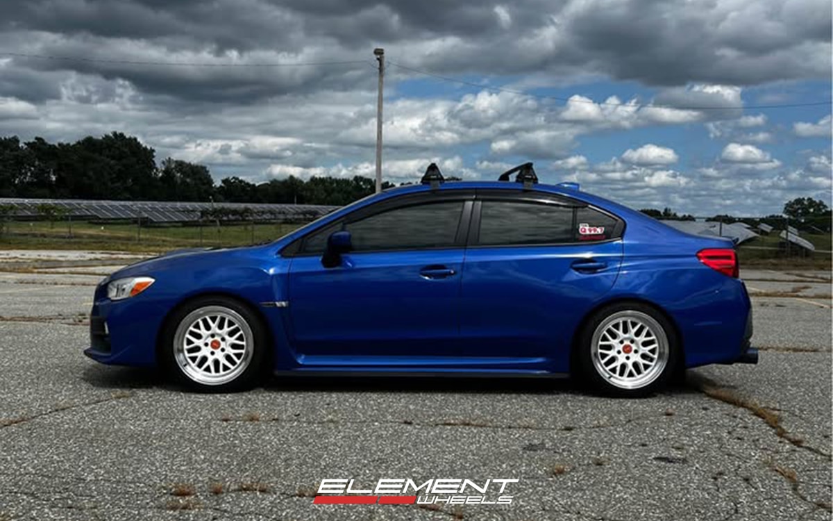 18x9.5 ESR CR1 Gloss White on 2015-2021 Subaru WRX