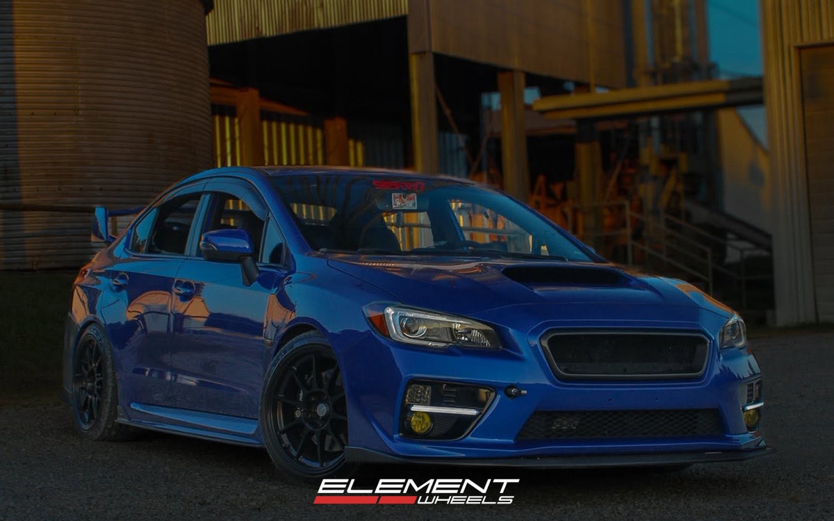 18x9.5 Konig Dekagram Semi-Matte on 2015-2021 Subaru WRX