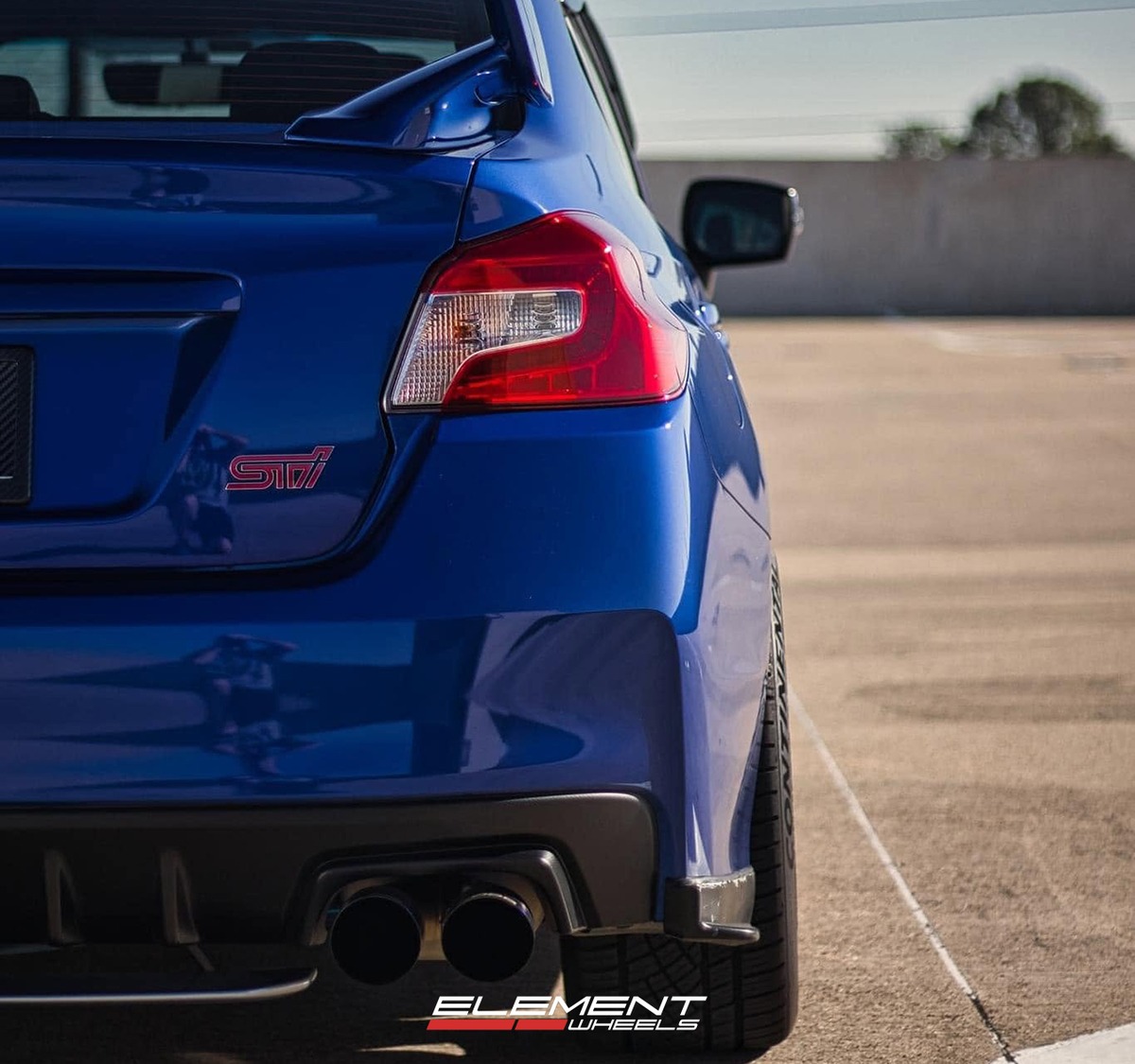 18x9.5 Enkei T6R Gloss Black on 2015-2021 Subaru WRX STI