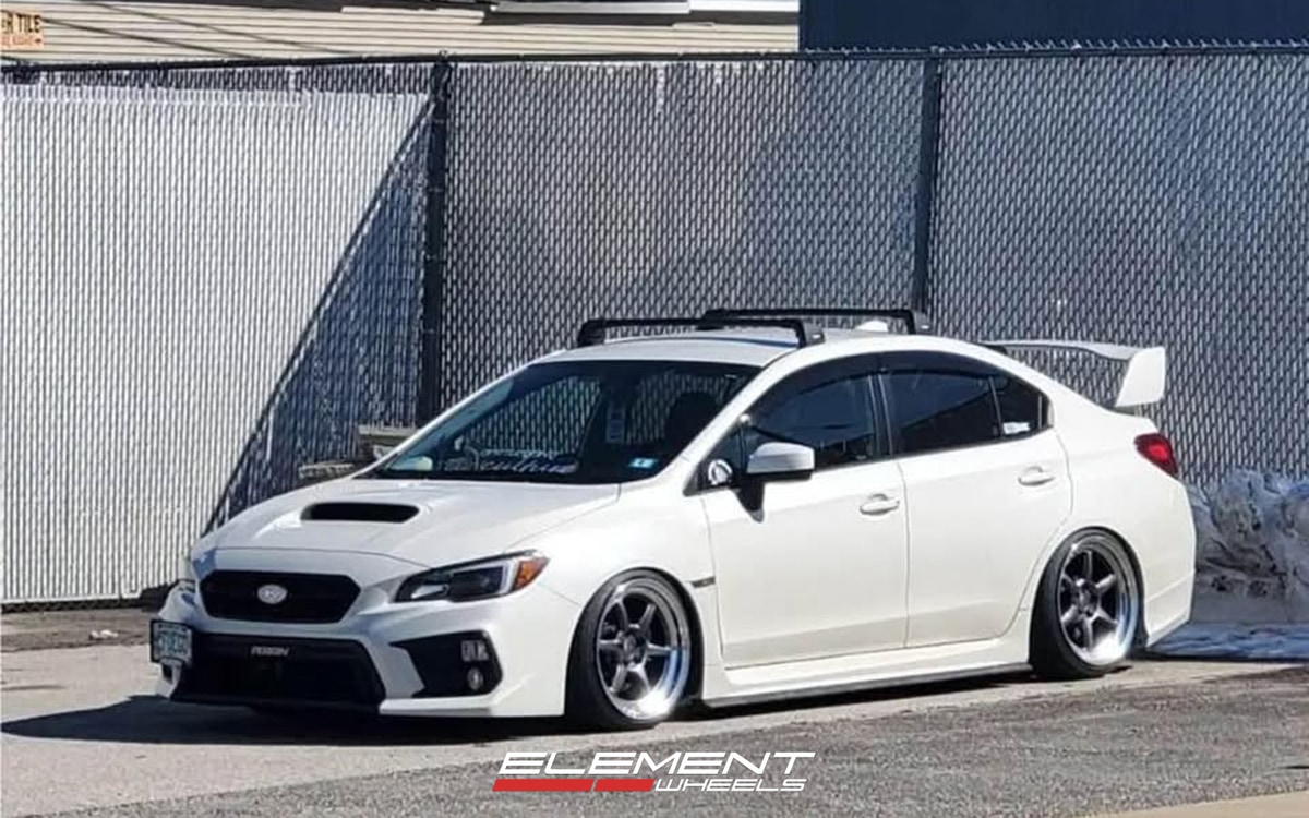18x9.5 Kansei Roku Chrome on 2015-2021 Subaru WRX STI