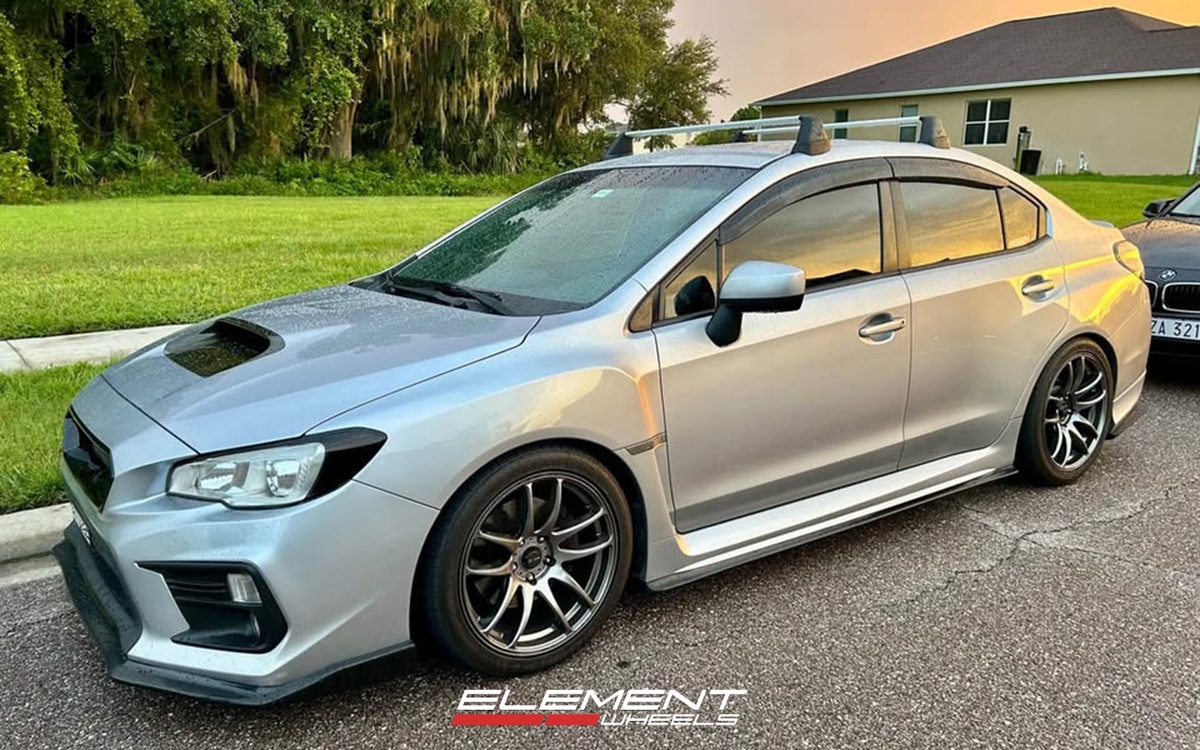 18x8.5 Vors TR4 Silver Machined on 2015-2021 Subaru WRX