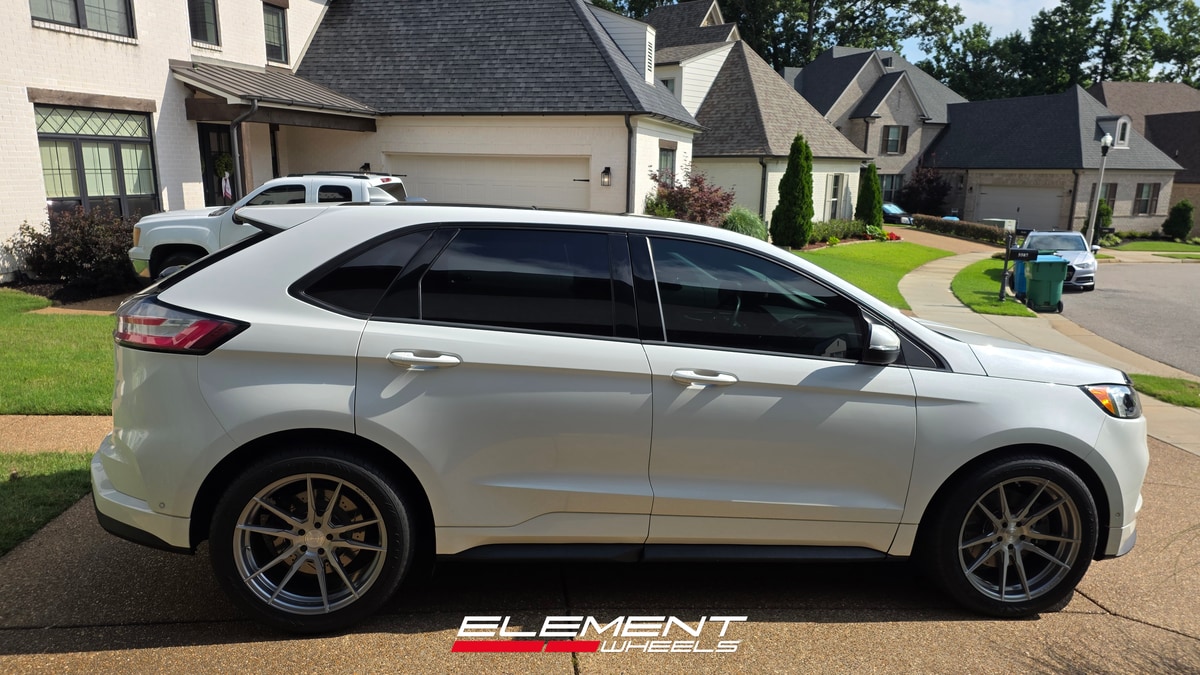 20x10 Rohana RFX2 Brushed Titanium (Cross Forged) on 2015-2024 Ford Edge