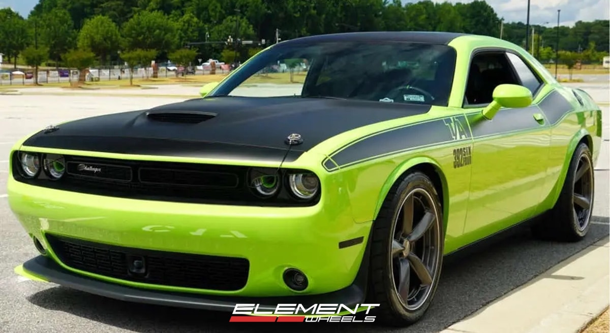 20x9.5 | 20x11 Staggered American Racing AR946 TTF Matte Anthracite w/ Machined Lip on 2015-2025 Dodge Challenger RWD
