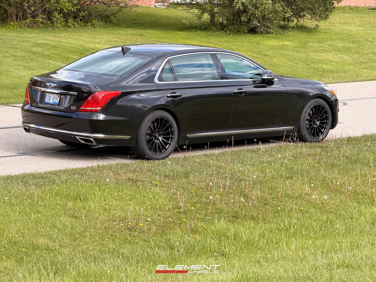 19x8.5 | 19x9.5 Staggered Curva Concepts CFF75 Gloss Black Machined w/ Dark Tint (Flow Forged) on 2017-2019 Genesis G90