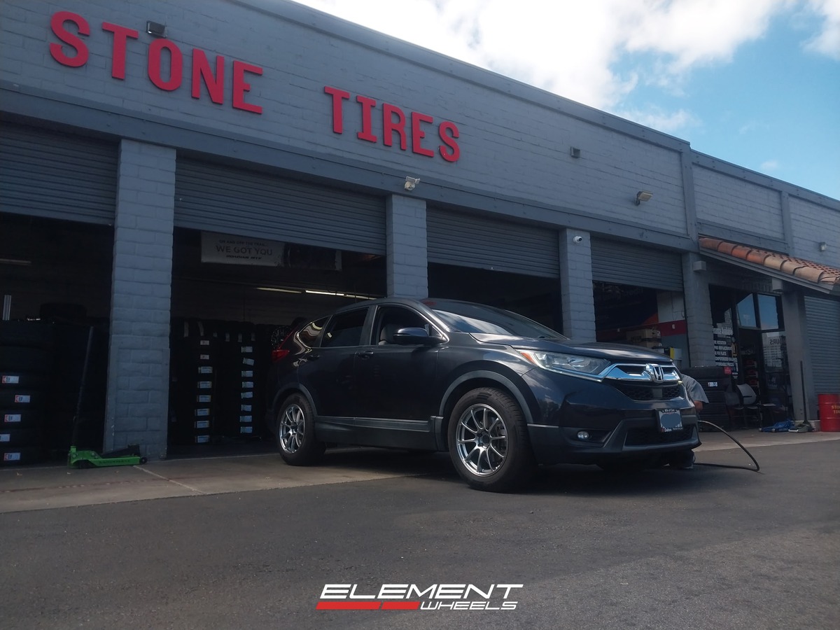 18x8.5 AVID.1 AV-27 Hyper Black on 2017-2022 Honda CR-V