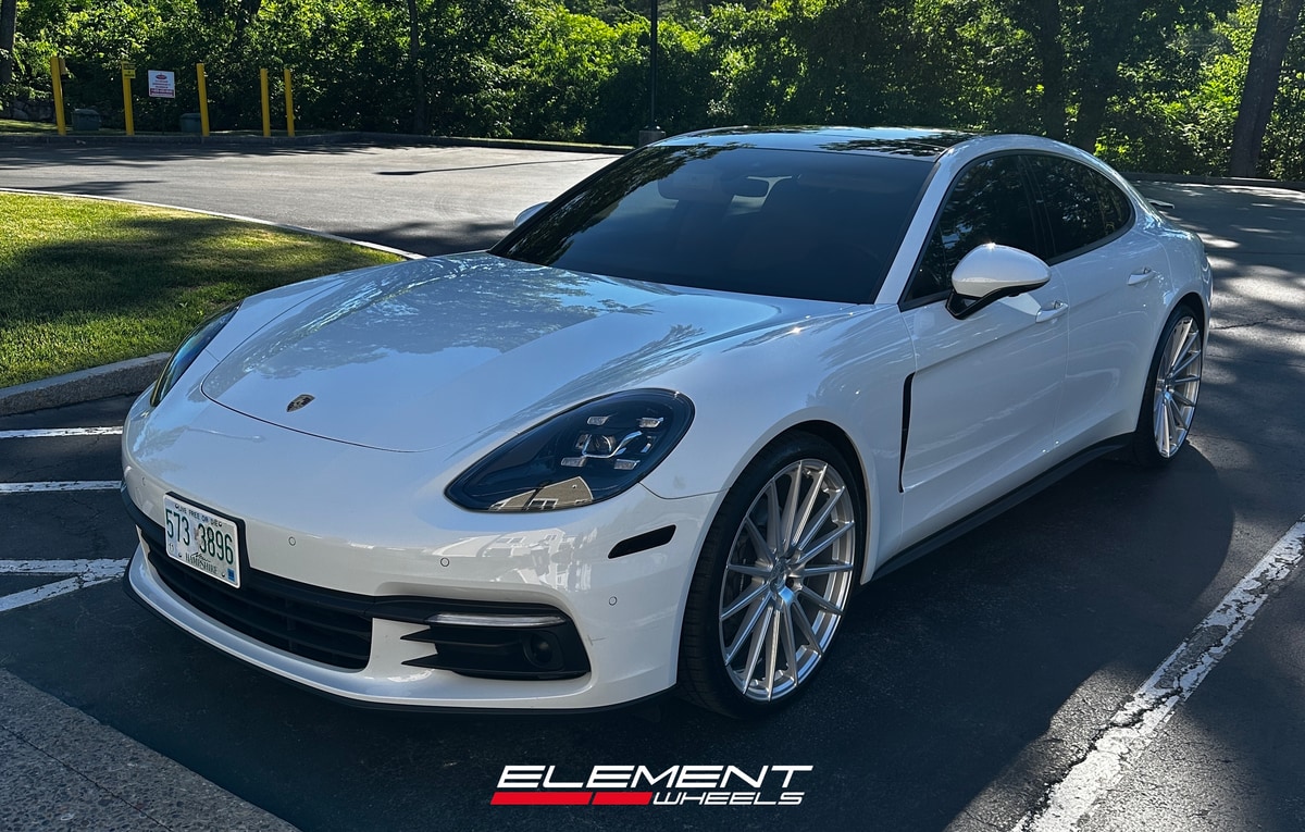 22x9 | 22x10.5 Staggered Avant Garde M615 Silver Machined (Rotary Forged) on 2017-2023 Porsche Panamera