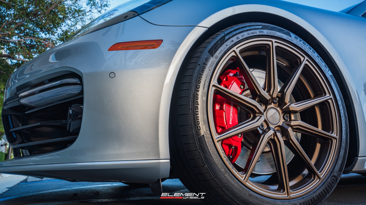 21x9.5 | 21x12 Staggered Vossen HF-3 Satin Bronze (Hybrid Forged) on 2017-2023 Porsche Panamera