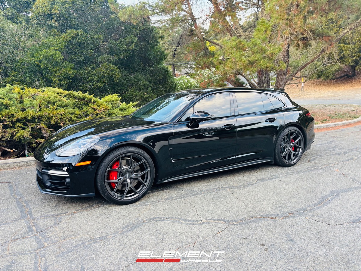 21x9.5 | 21x11.5 Staggered Vossen HF-5 Satin Anthracite (Hybrid Forged) on 2017-2023 Porsche Panamera