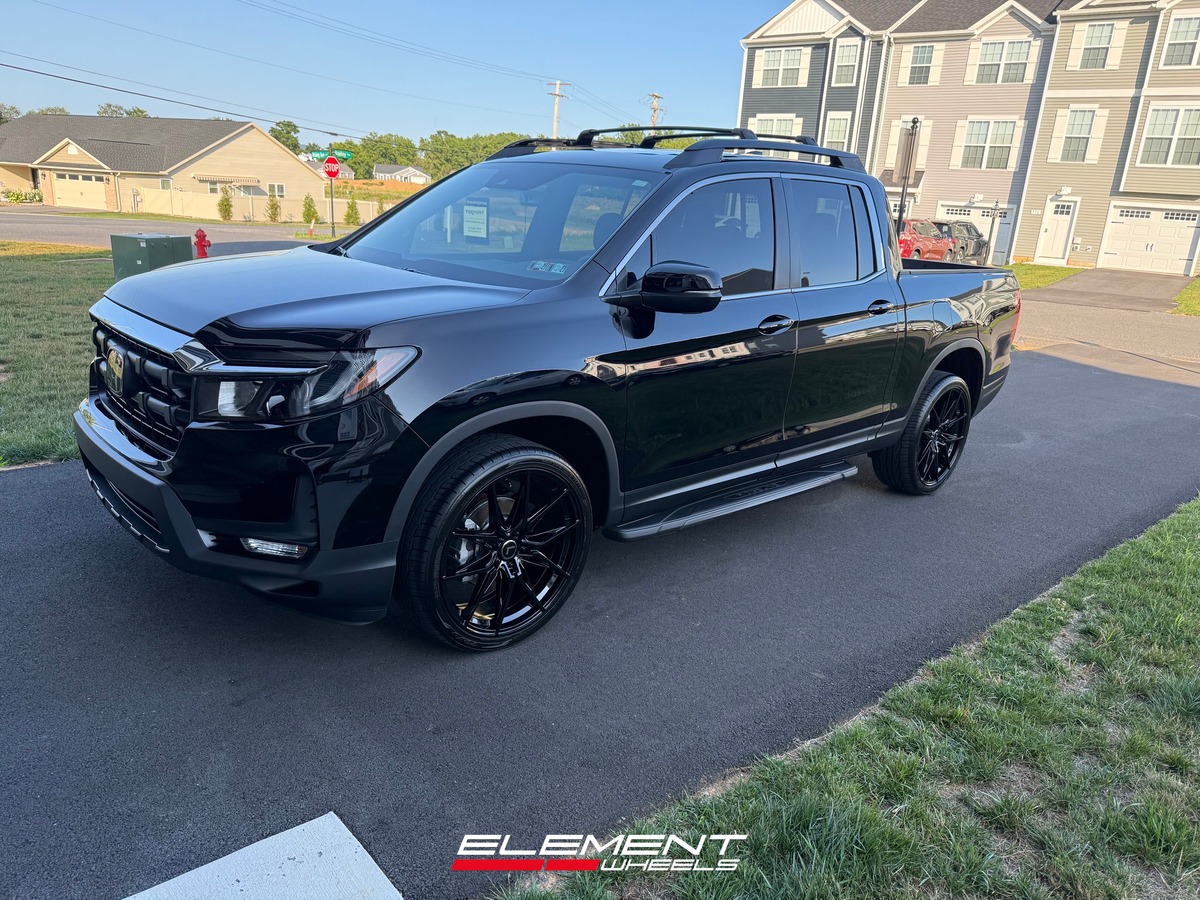 22x9 Kraze KR196 Gloss Black on 2017-2025 Honda Ridgeline