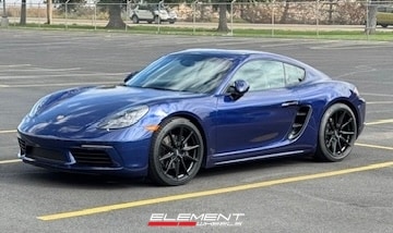 20x8.5 | 20x10.5 Staggered Vossen HF-3 Satin Black (Hybrid Forged) on 2017-2025 Porsche Cayman 718