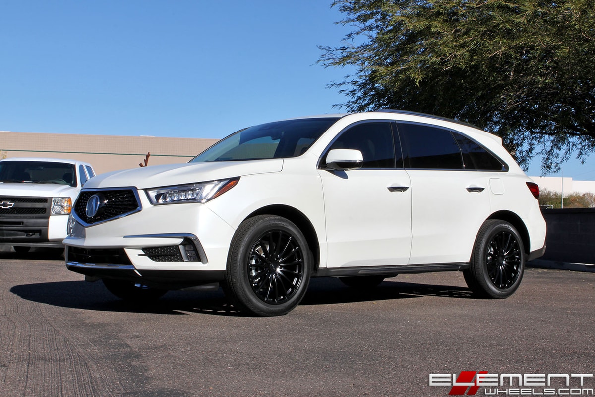 20x8.5 Helo HE894 All Satin Black on a 2017 Acura MDX w/ Specs