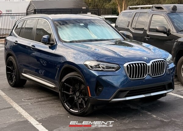 21x9 | 21x10 Staggered Element Forged SF-2 Gloss Black (Full Forged) on 2018-2024 BMW X3