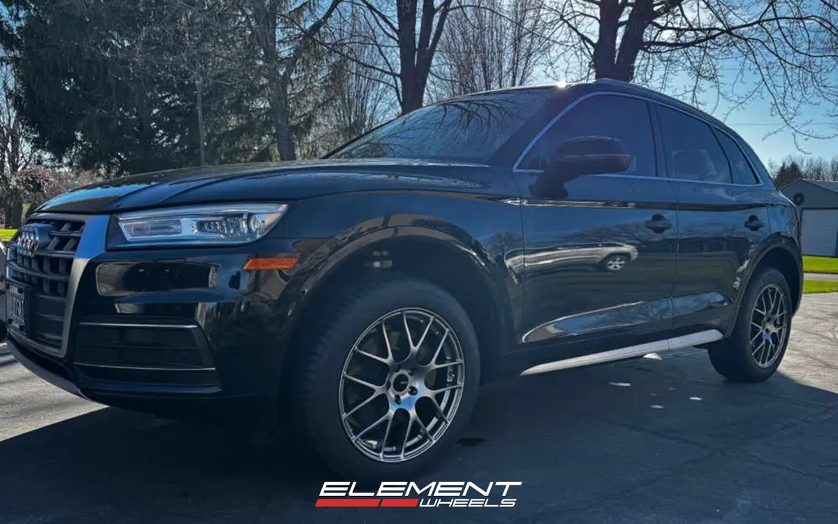 19x8 Enkei Raijin Hyper Silver on 2018-2025 Audi Q5