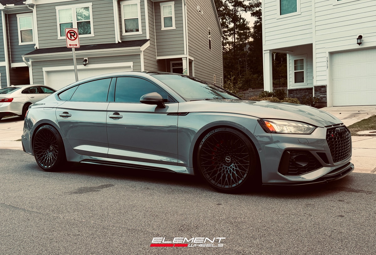 20x10.5 Element Forged ME-8 Satin Black (Full Forged) on 2018-2025 Audi RS5