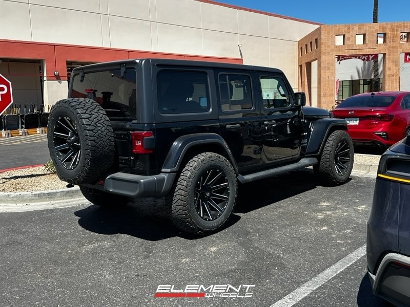 20x10 Fuel Off-Road Contra Gloss Black Milled D615 on 2018-2025 Jeep Wrangler JL