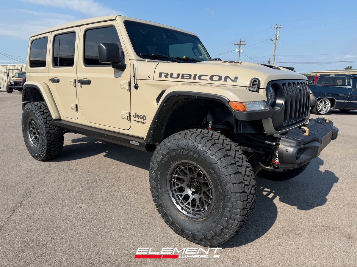 17x9 | 17x9 Staggered KMC KM545 on 2018-2025 Jeep Wrangler JL
