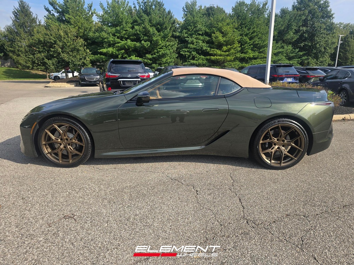 21x9 | 21x10 Staggered Vossen HF-5 Satin Bronze (Hybrid Forged) on 2018-2025 Lexus LC