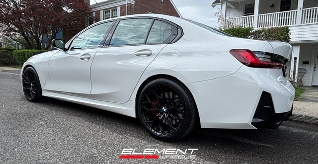 19x8.5 | 19x10 Staggered Ace Alloy AFF09 Gloss Piano Black (Flow Formed) on 2019-2025 BMW 3 Series